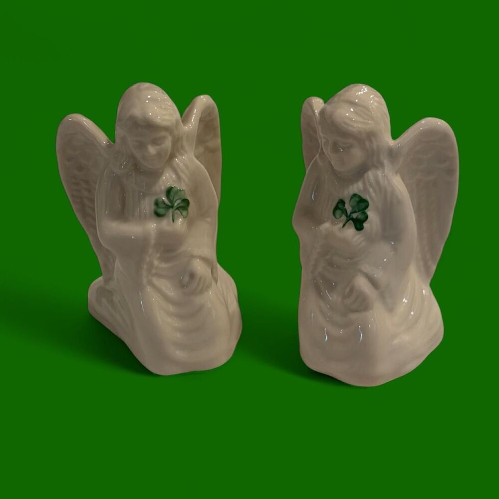 Belleek White and Green Collectibles